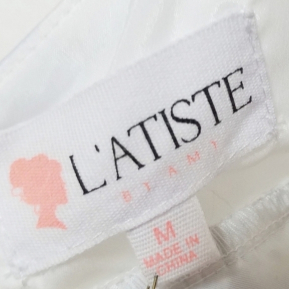 L'ATISTE FOR ANTHRO SILKY FLORAL DREAM FIT N FLARE HALTER TOP FULL SKIRT DRESS - Picture 8 of 9